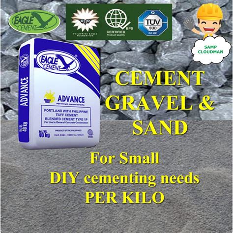 Cement Gravel & Sand Per Kilo for DIY Concrete Masonry .